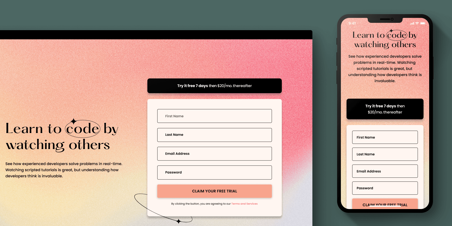 Simple Sign Up Form